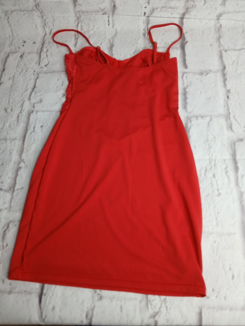 SHEIN Red Lace Bustier Slip Dress - Picture 3 of 3